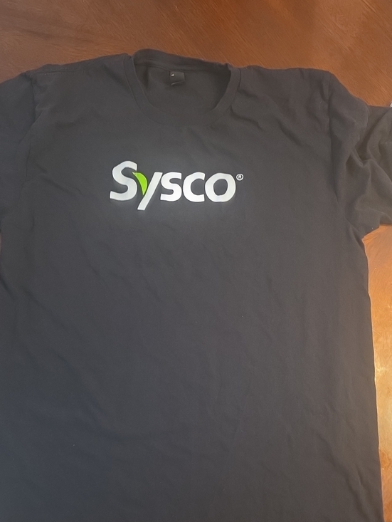 Sysco Logo T-Shirt in Black with White & Green Logo